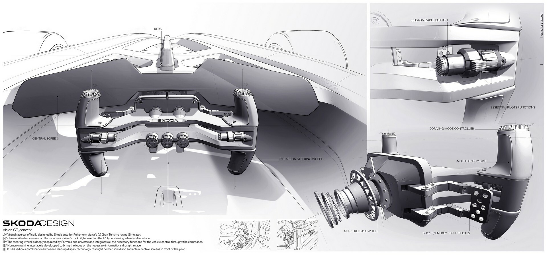 Skoda Vision Gran Turismo (2024) – Design Sketch – Interior