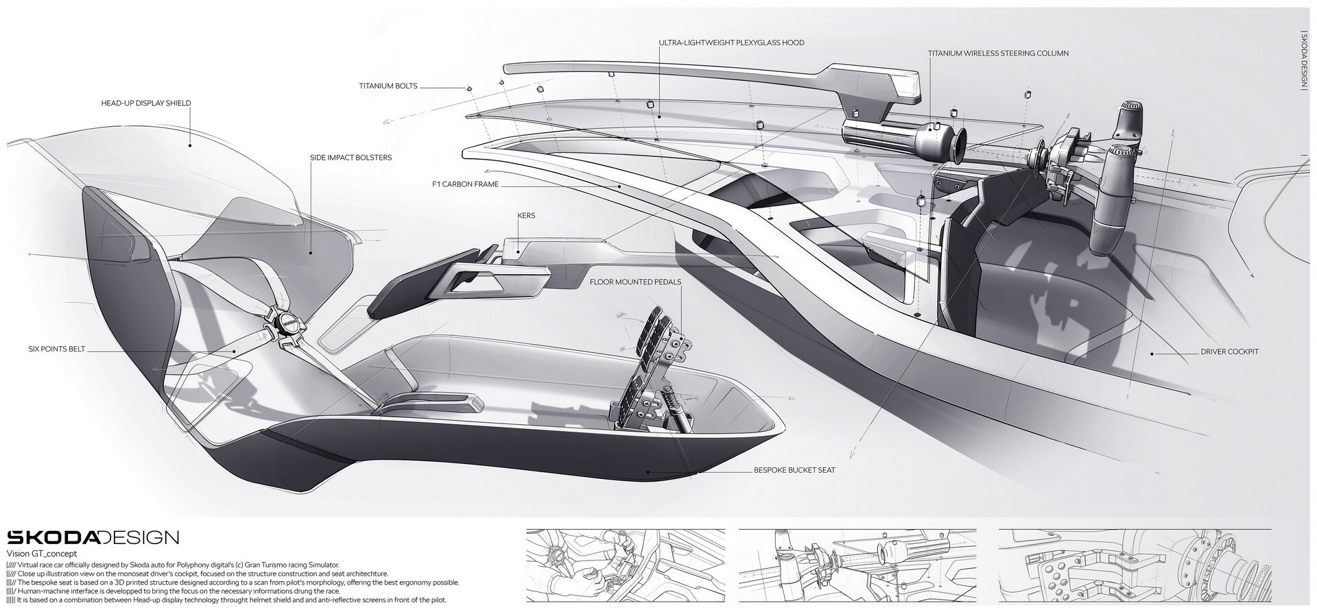Skoda Vision Gran Turismo (2024) – Design Sketch – Interior