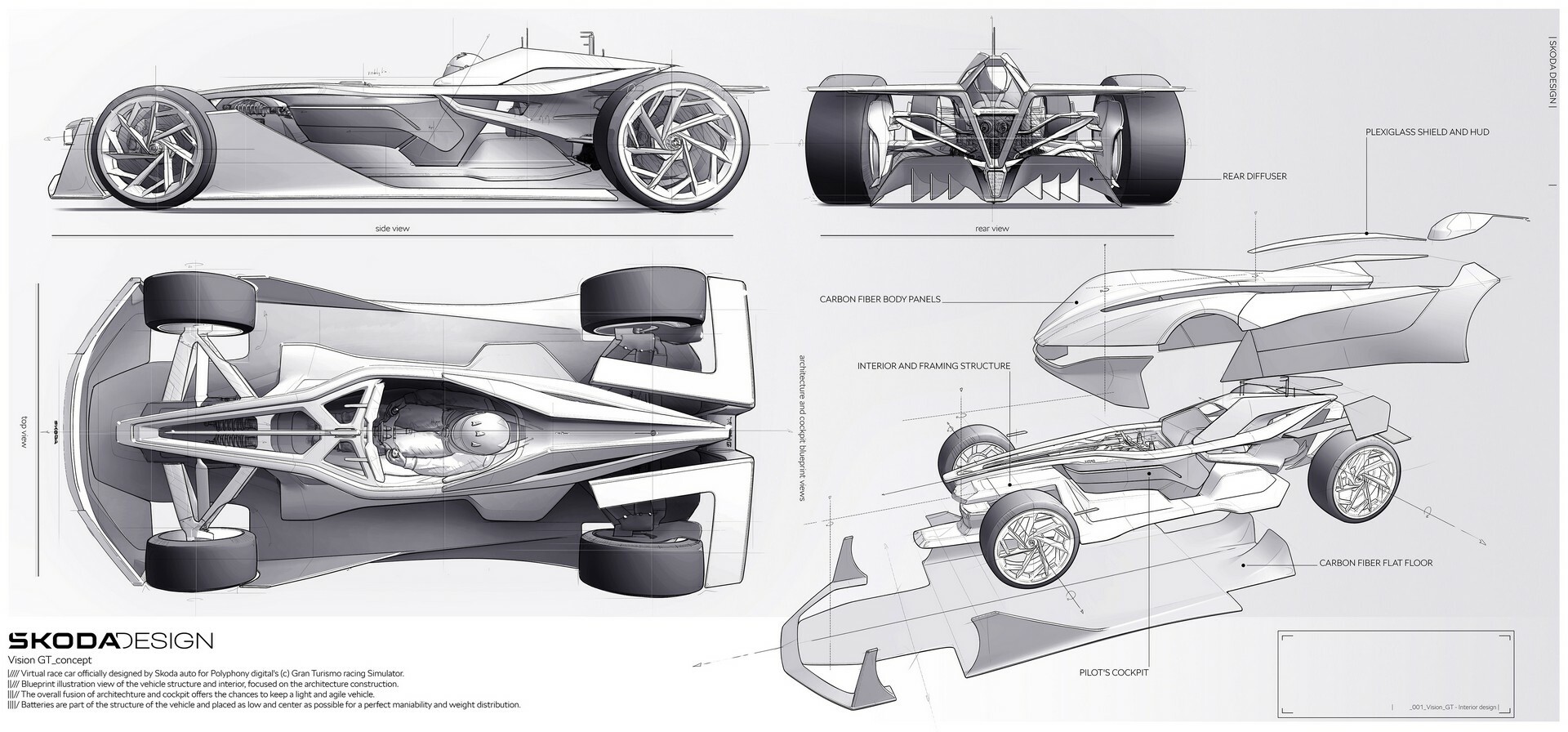 Skoda Vision Gran Turismo (2024) – Design Sketch – Vehicle Structure