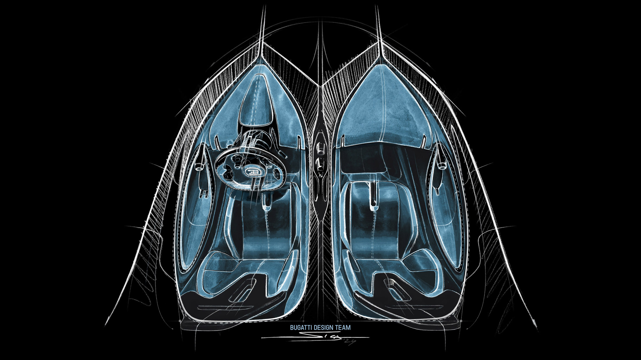 Bugatti Tourbillon (2026) – Design Sketch – Interior