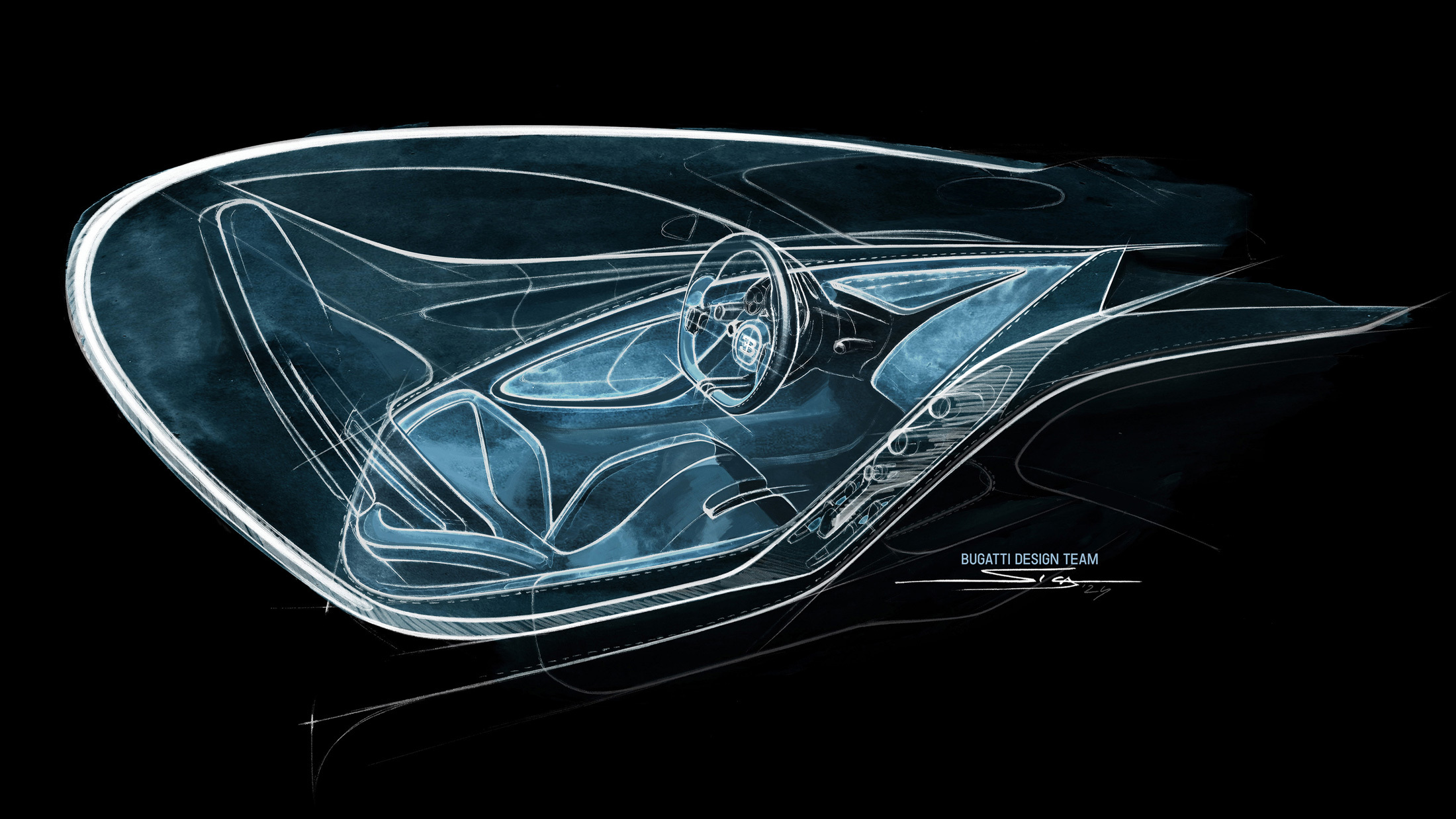 Bugatti Tourbillon (2026) – Design Sketch – Interior