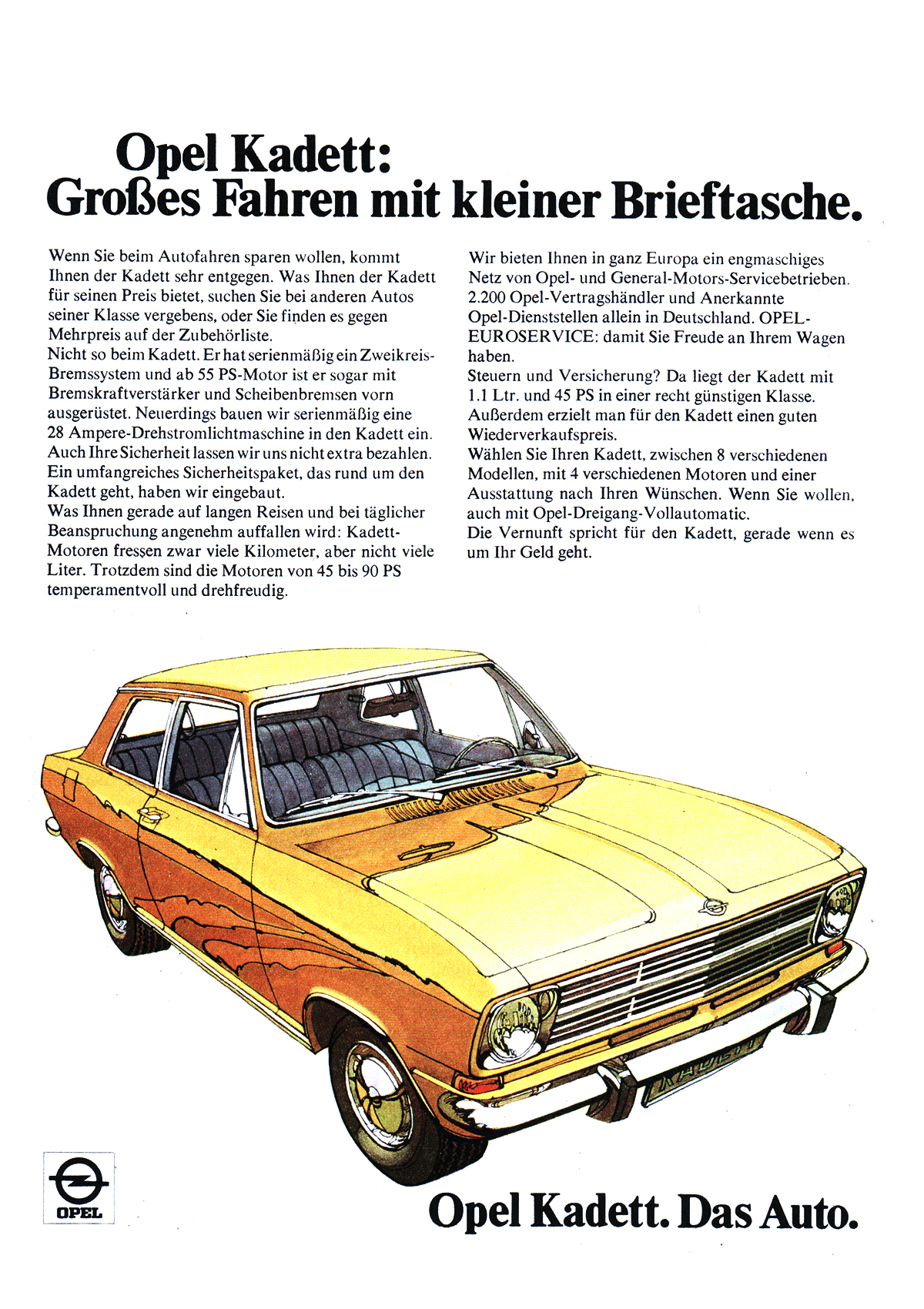Opel Kadett Advertising Art (1970–1971)