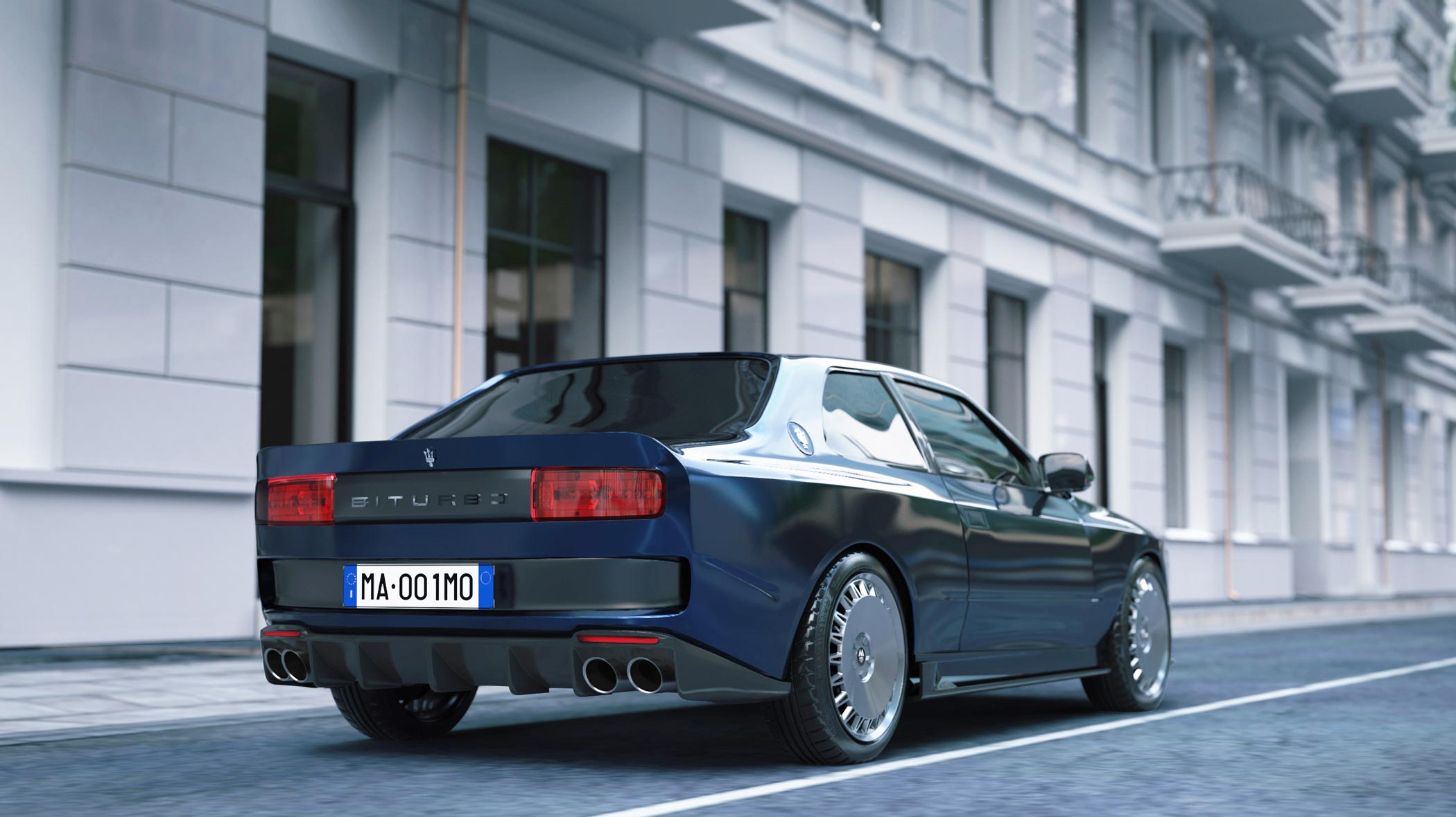 MA-01 BITURBO SHAMAL (2024): Maserati Restomod by Modena Automobili – Design Proposal