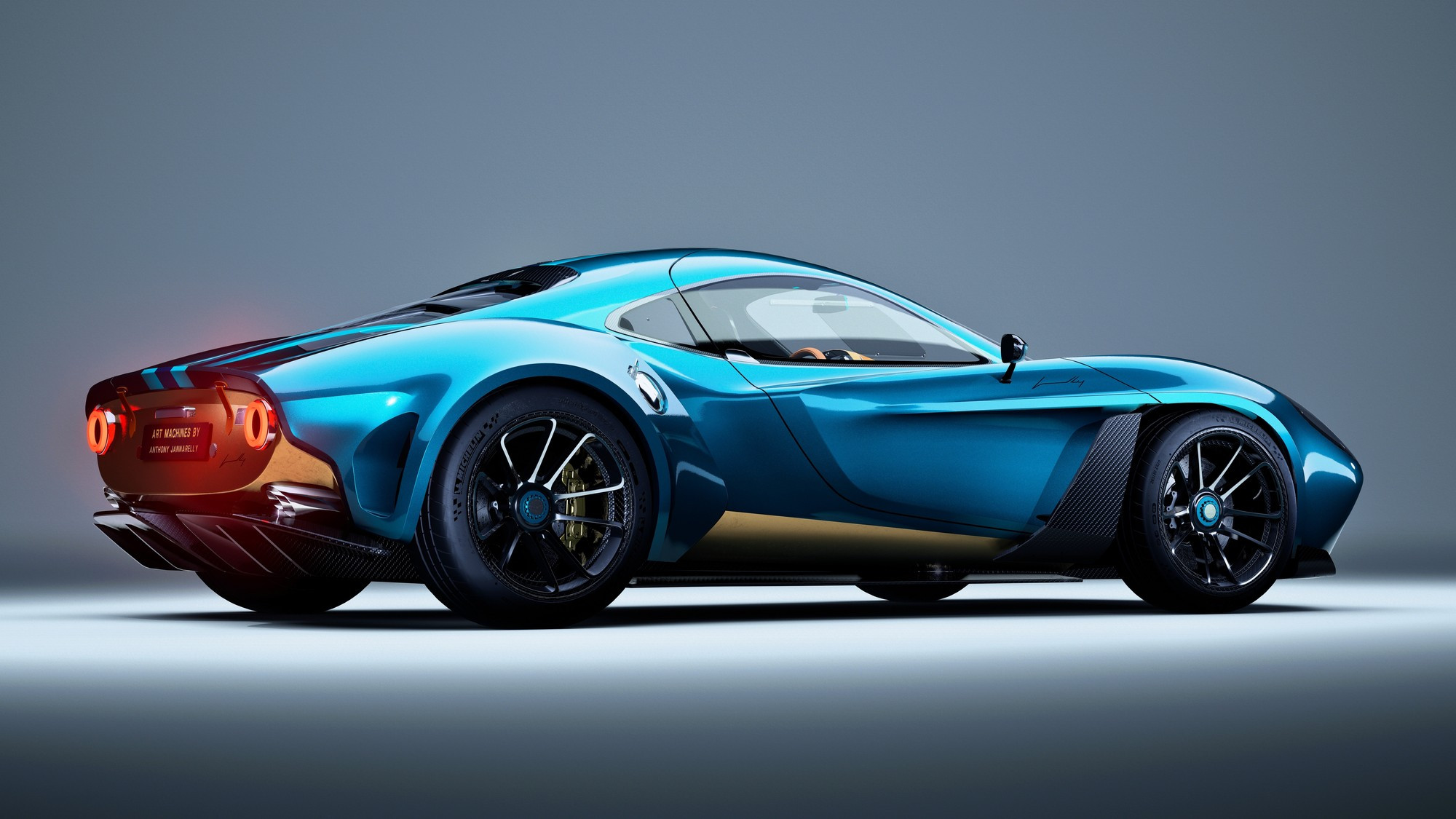 Art Machines by Anthony Jannarelly Ælla-60 (2025): Retro sports car based on the Ferrari 360