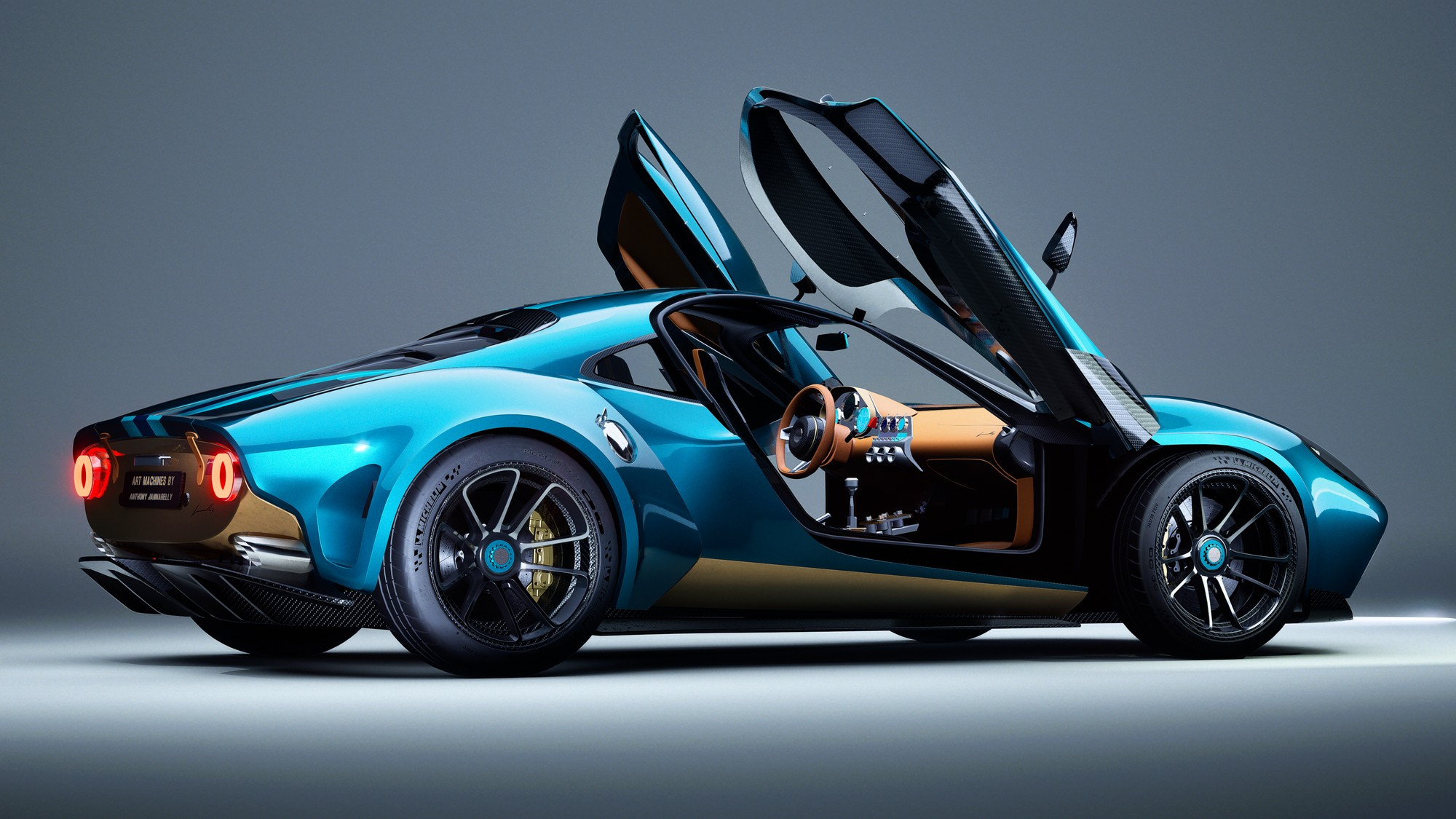 Art Machines by Anthony Jannarelly Ælla-60 (2025): Retro sports car based on the Ferrari 360