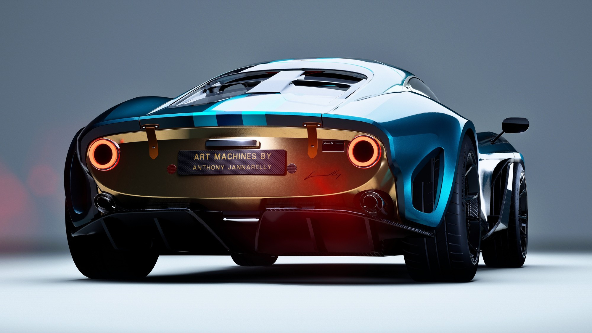 Art Machines by Anthony Jannarelly Ælla-60 (2025): Retro sports car based on the Ferrari 360