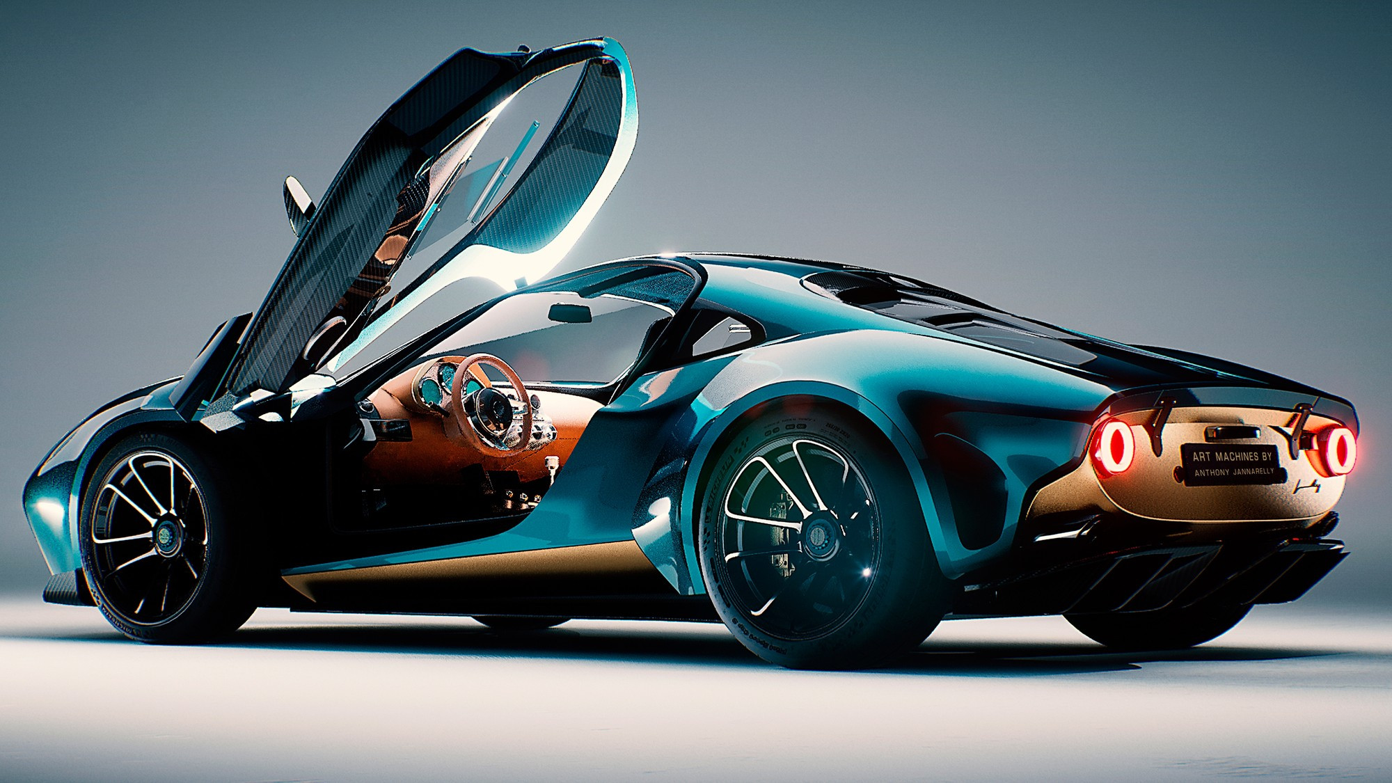 Art Machines by Anthony Jannarelly Ælla-60 (2025): Retro sports car based on the Ferrari 360