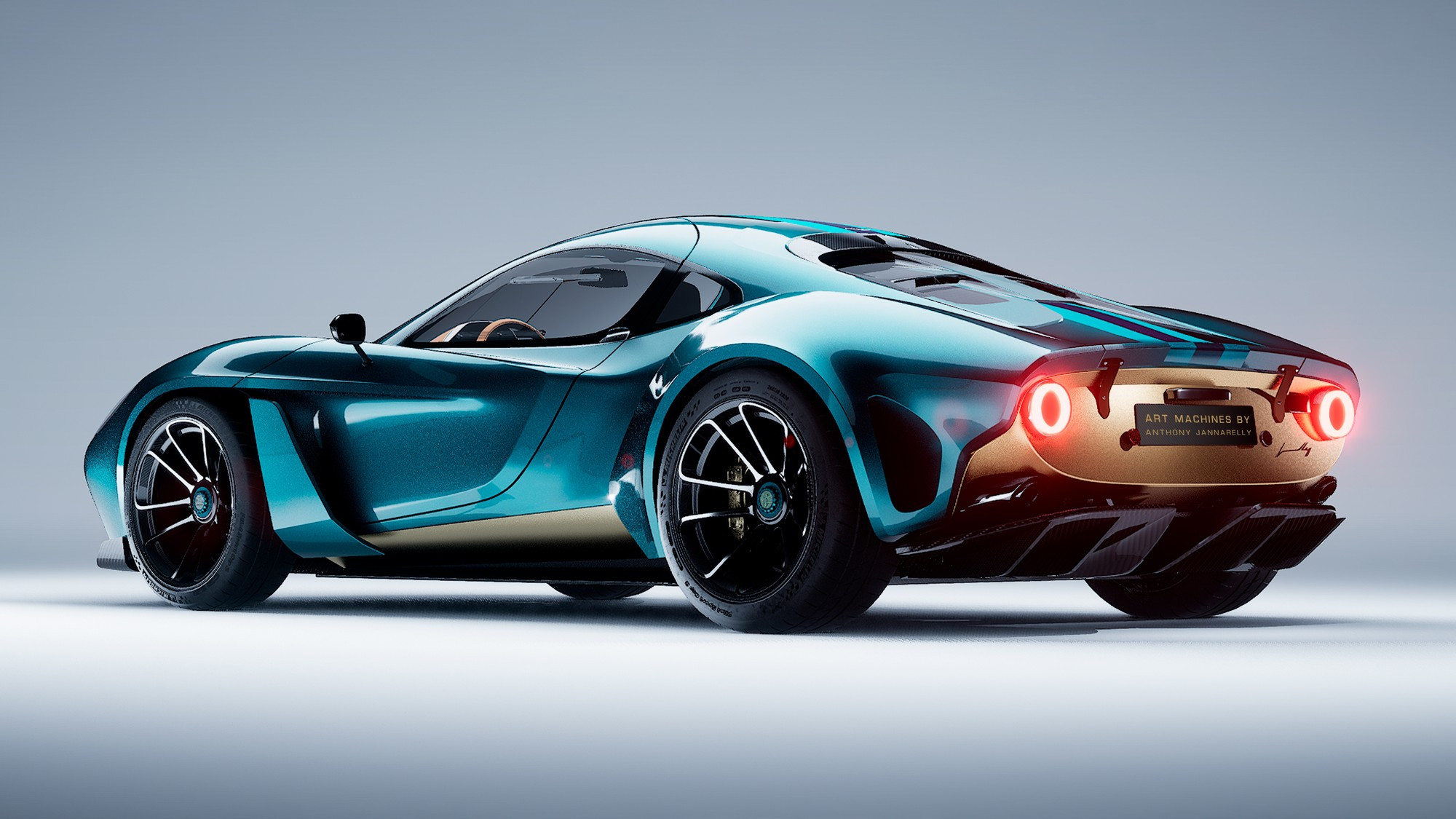 Art Machines by Anthony Jannarelly Ælla-60 (2025): Retro sports car based on the Ferrari 360