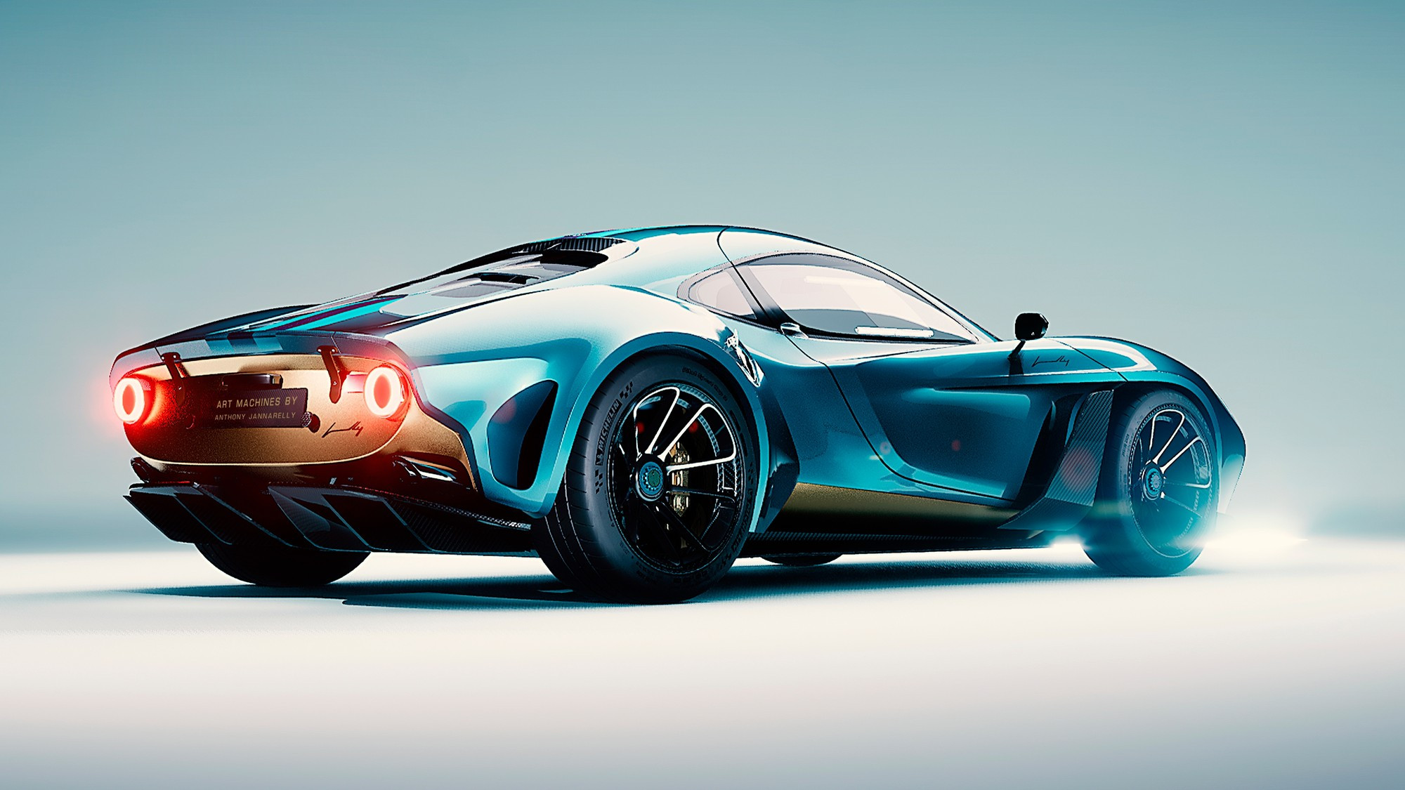 Art Machines by Anthony Jannarelly Ælla-60 (2025): Retro sports car based on the Ferrari 360