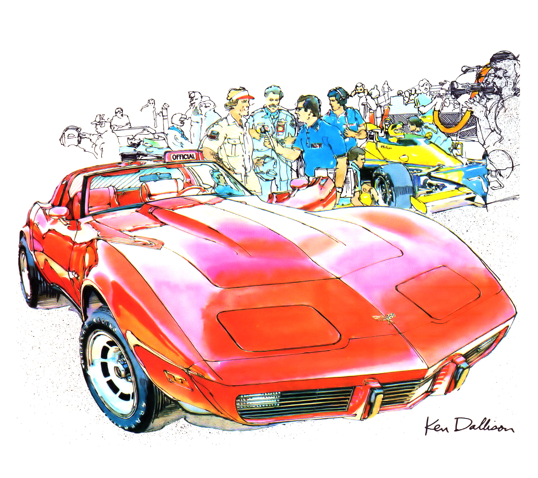 Chevrolet Corvette Sales Brochure Poster (1979): Illustrated by Ken Dallison
