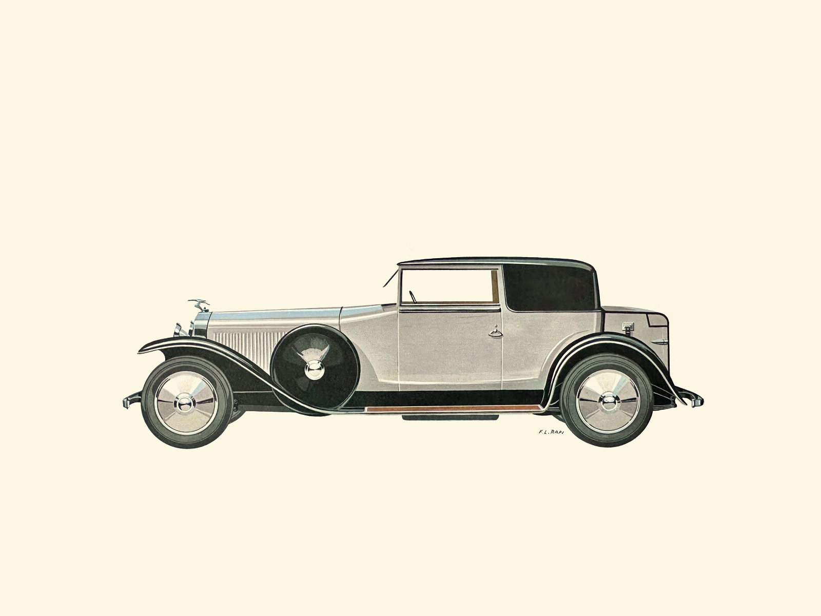 1928 Hispano-Suiza H6A Victoria – Illustrated by Fabio Luigi Rapi