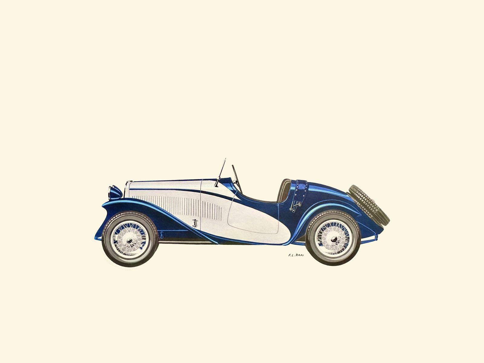 1931 Fiat 514 Mille Miglia – Illustrated by Fabio Luigi Rapi