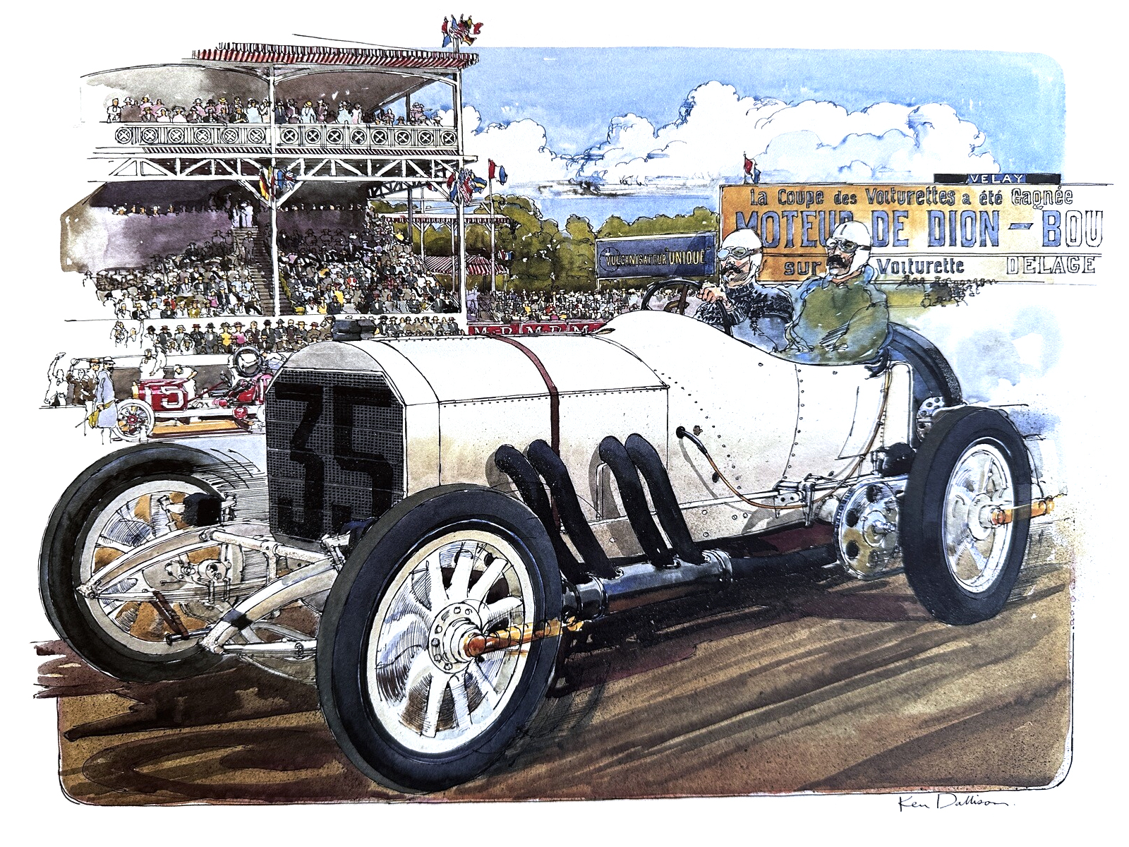 Mercedes Grand Prix Winner (1908): Illustrated by Ken Dallison