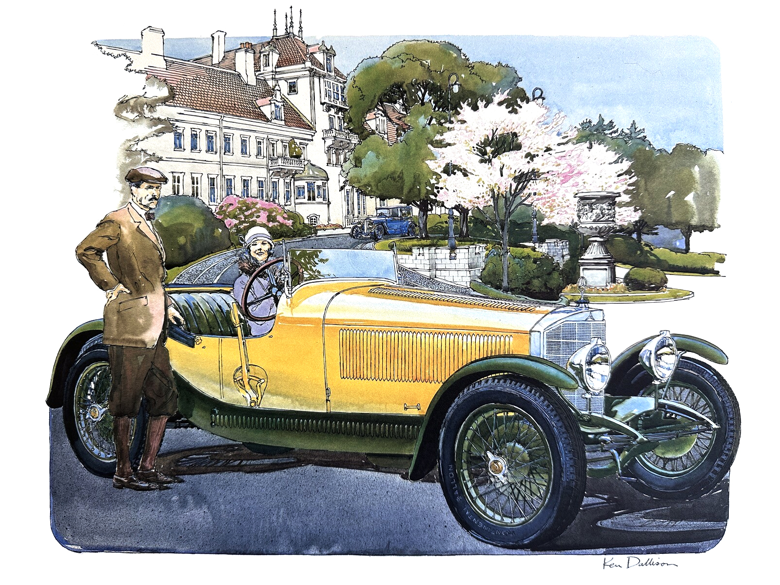 Mercedes Supercharged 10/40/65 Roadster (1922): Illustrated by Ken Dallison