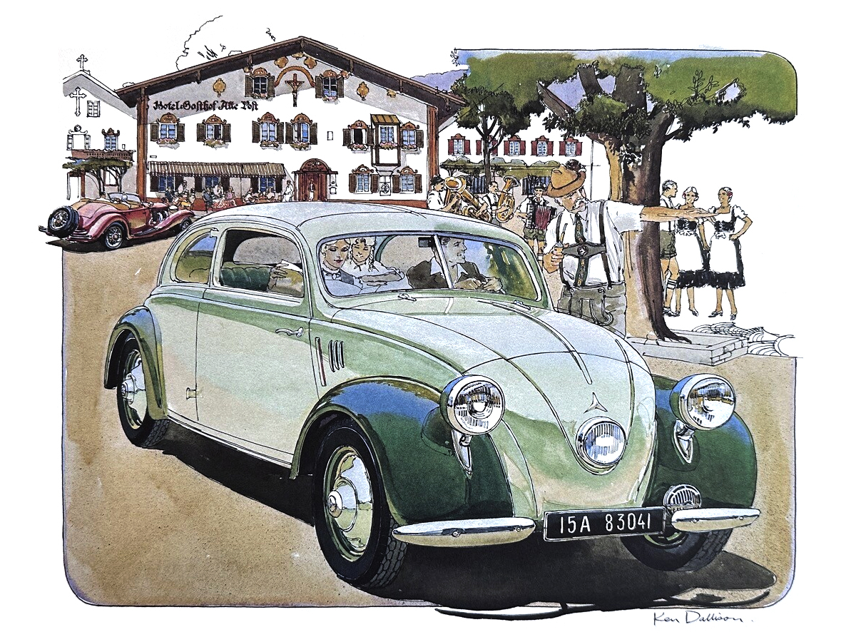 Mercedes-Benz 170H Sedan (1936): Illustrated by Ken Dallison