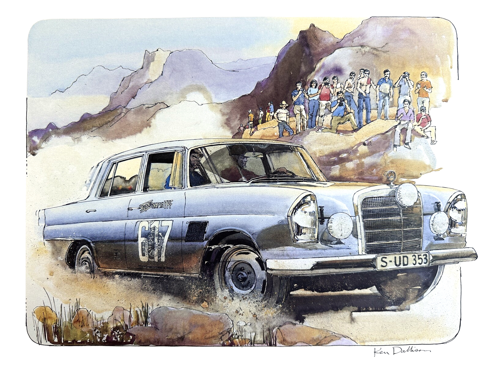 Mercedes-Benz 300SE – Bohringer Wins in Argentina—Twice! (1963-1964): Illustrated by Ken Dallison