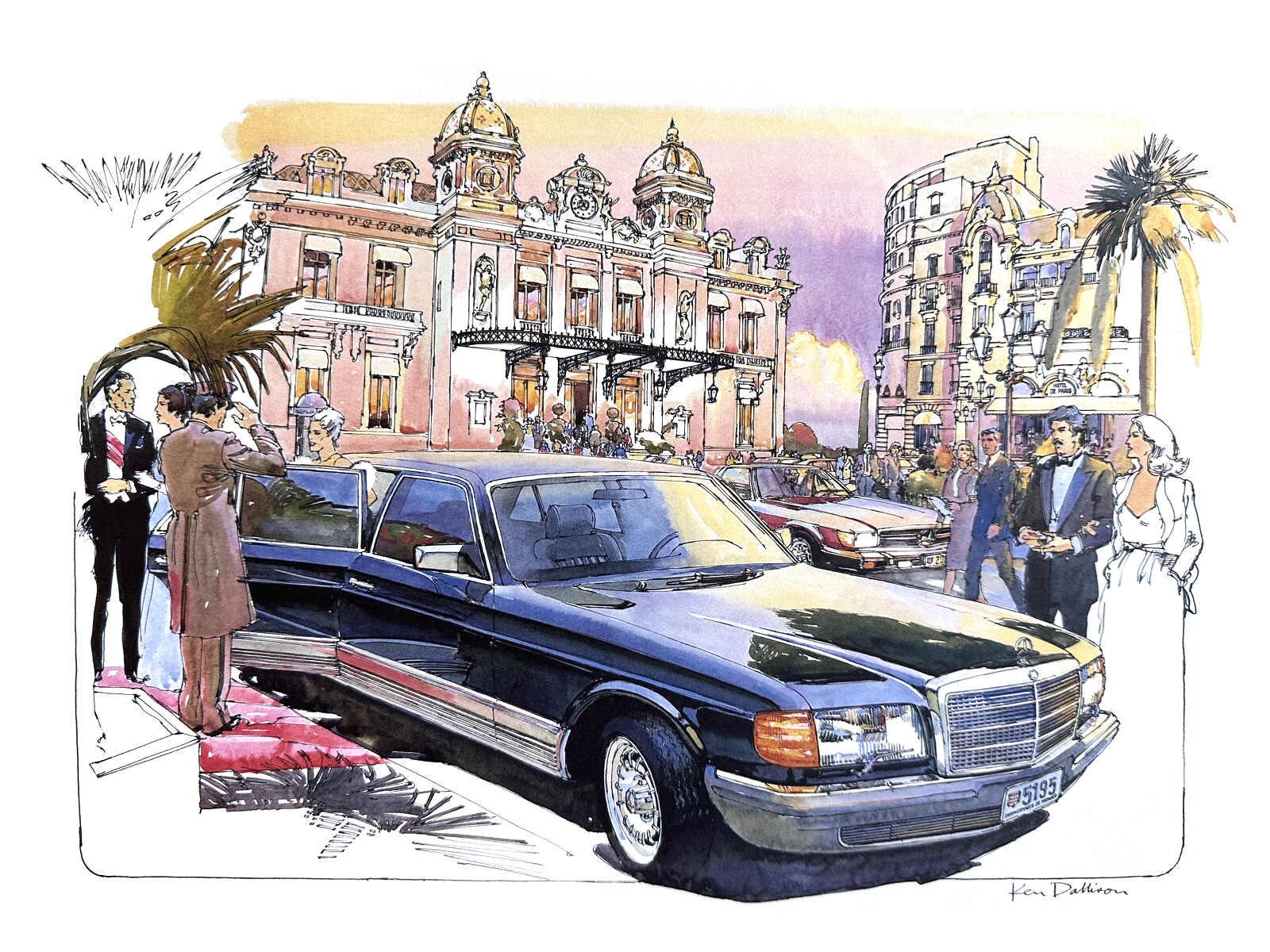Mercedes-Benz 500SEL Sedan (1980-1985): Illustrated by Ken Dallison