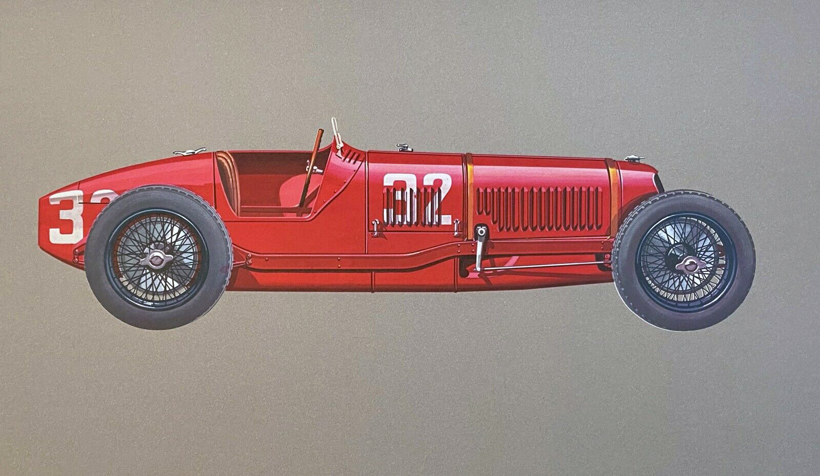 1933 Maserati Type 3000 – Illustrated by Hans A. Muth
