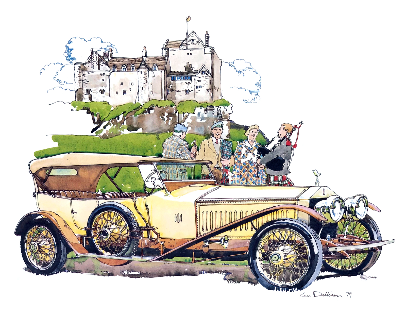 Rolls-Royce Silver Ghost Tourer: Illustrated by Ken Dallison