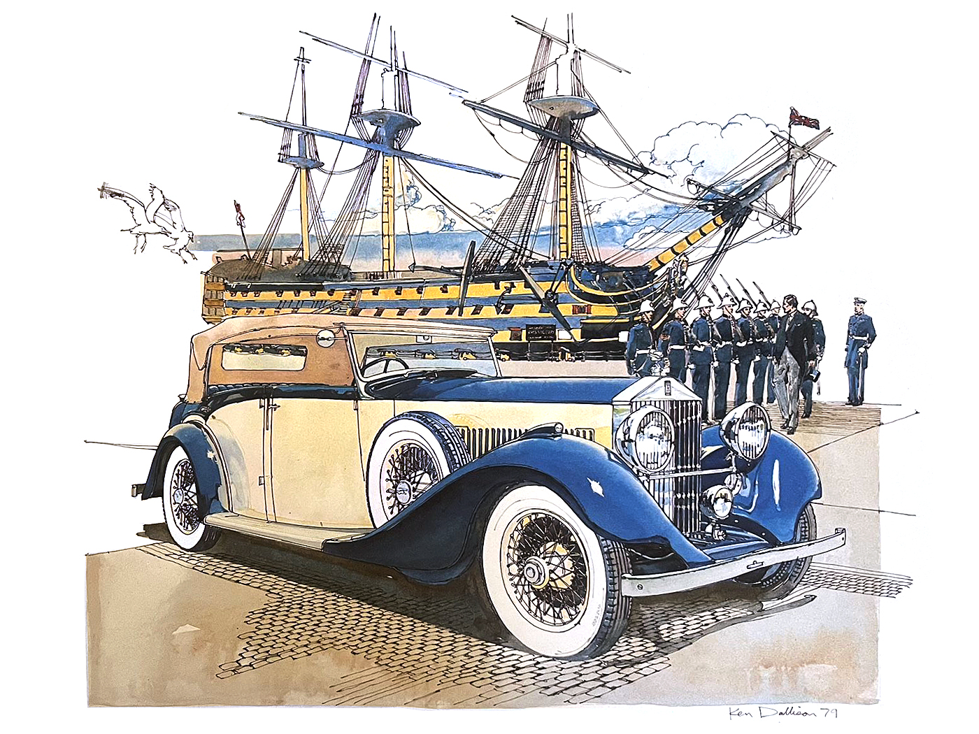 Rolls-Royce 20/25 H.P. Tourer: Illustrated by Ken Dallison