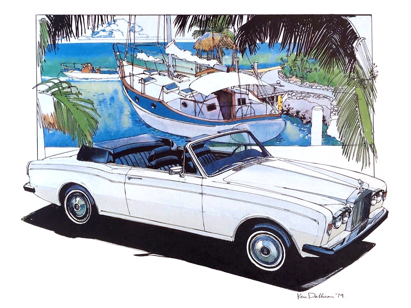 Rolls-Royce Corniche Convetible: Illustrated by Ken Dallison