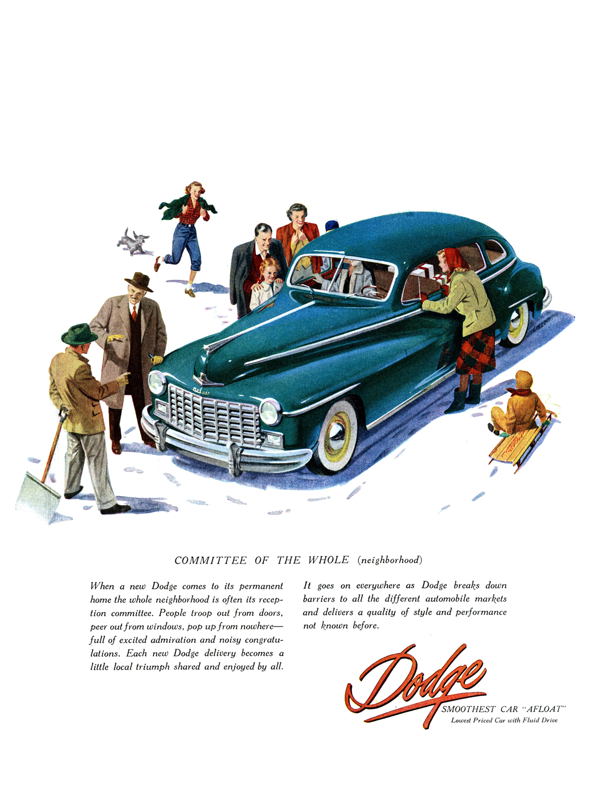 Dodge Four-Door Sedan Ad (December, 1947) – Committee of the Whole (neighborhood)