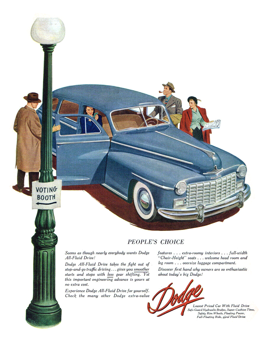 Dodge Four-Door Sedan Ad (October, 1948) – People's Choice