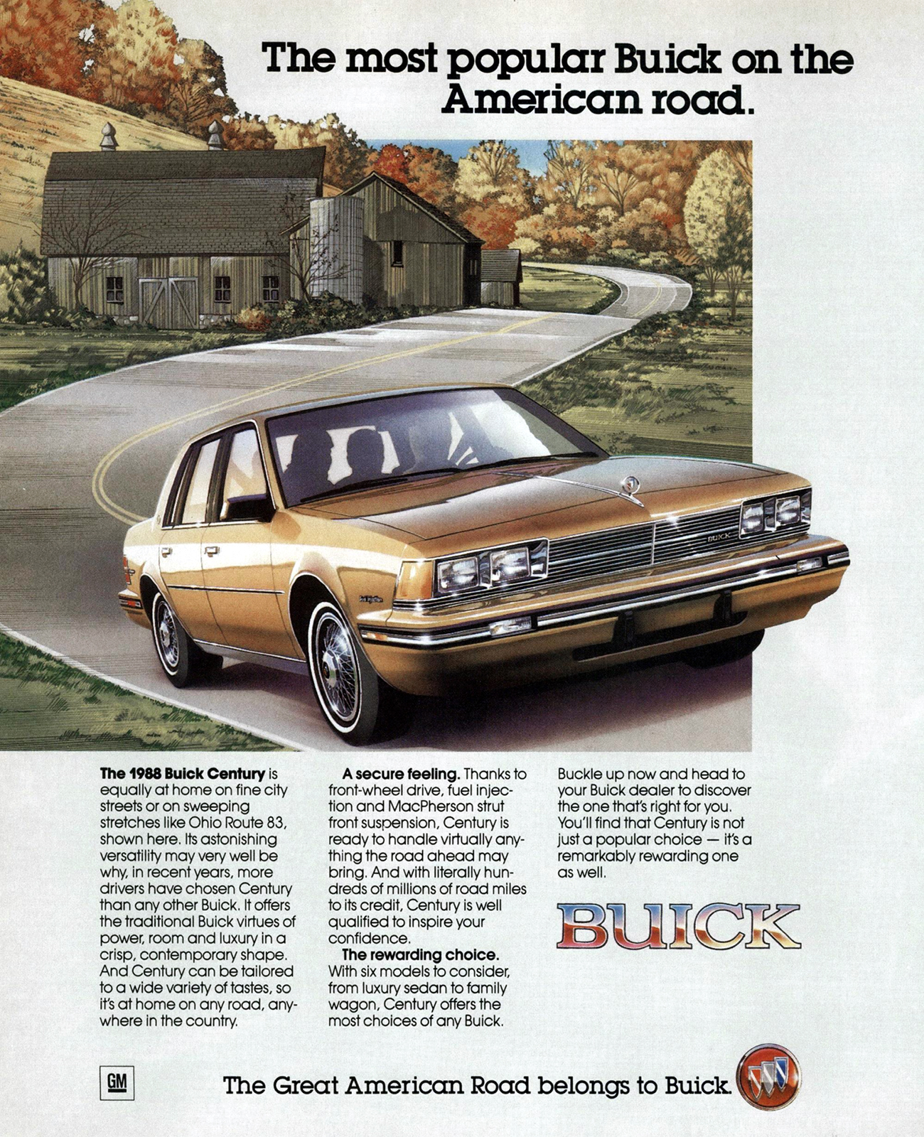 Buick Century Ad (1988) – The most popular Buick on the American Road.