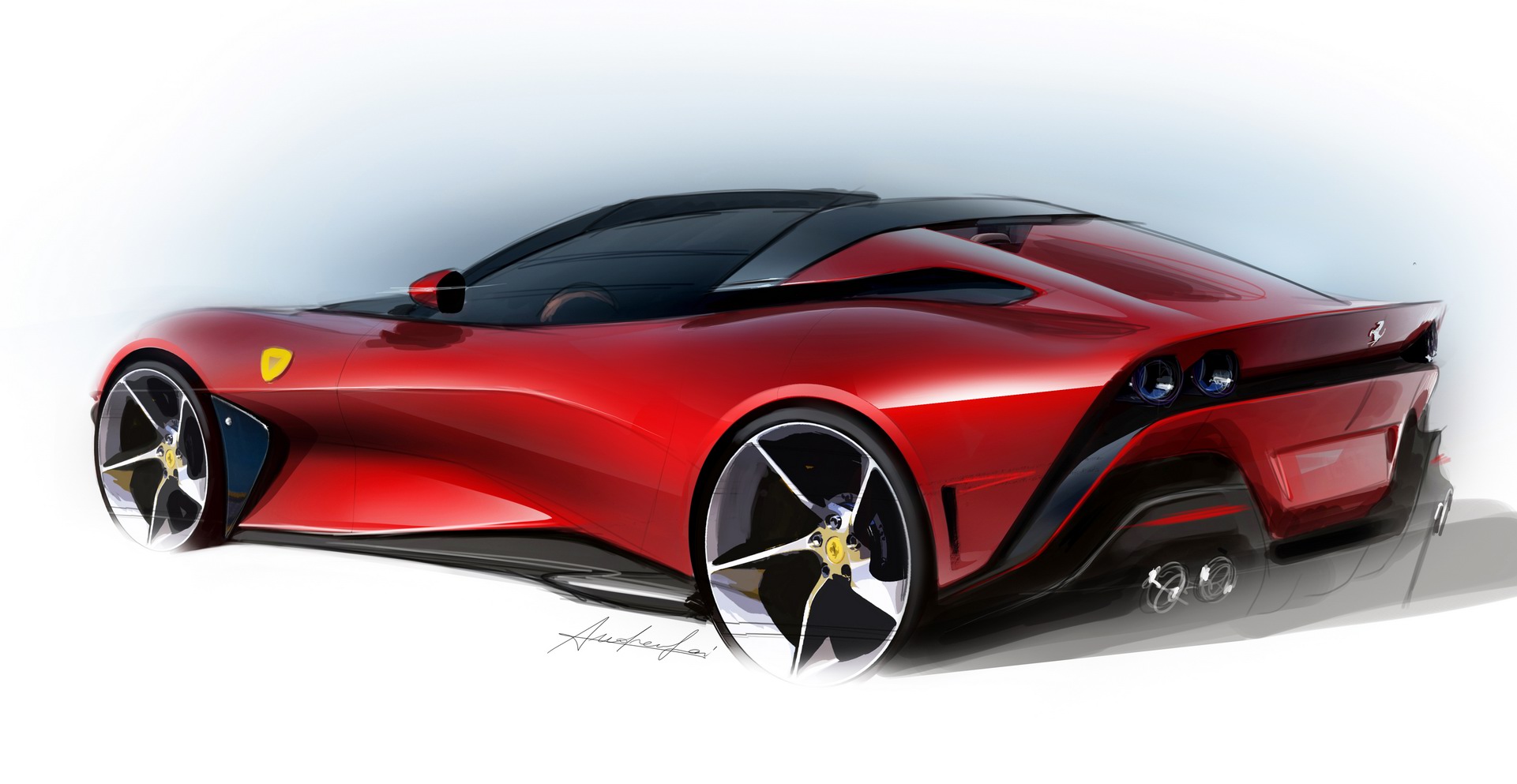 Ferrari SP51 (2022) – Design Sketch