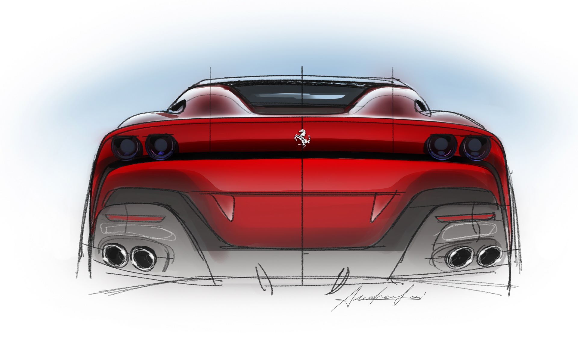 Ferrari SP51 (2022) – Design Sketch