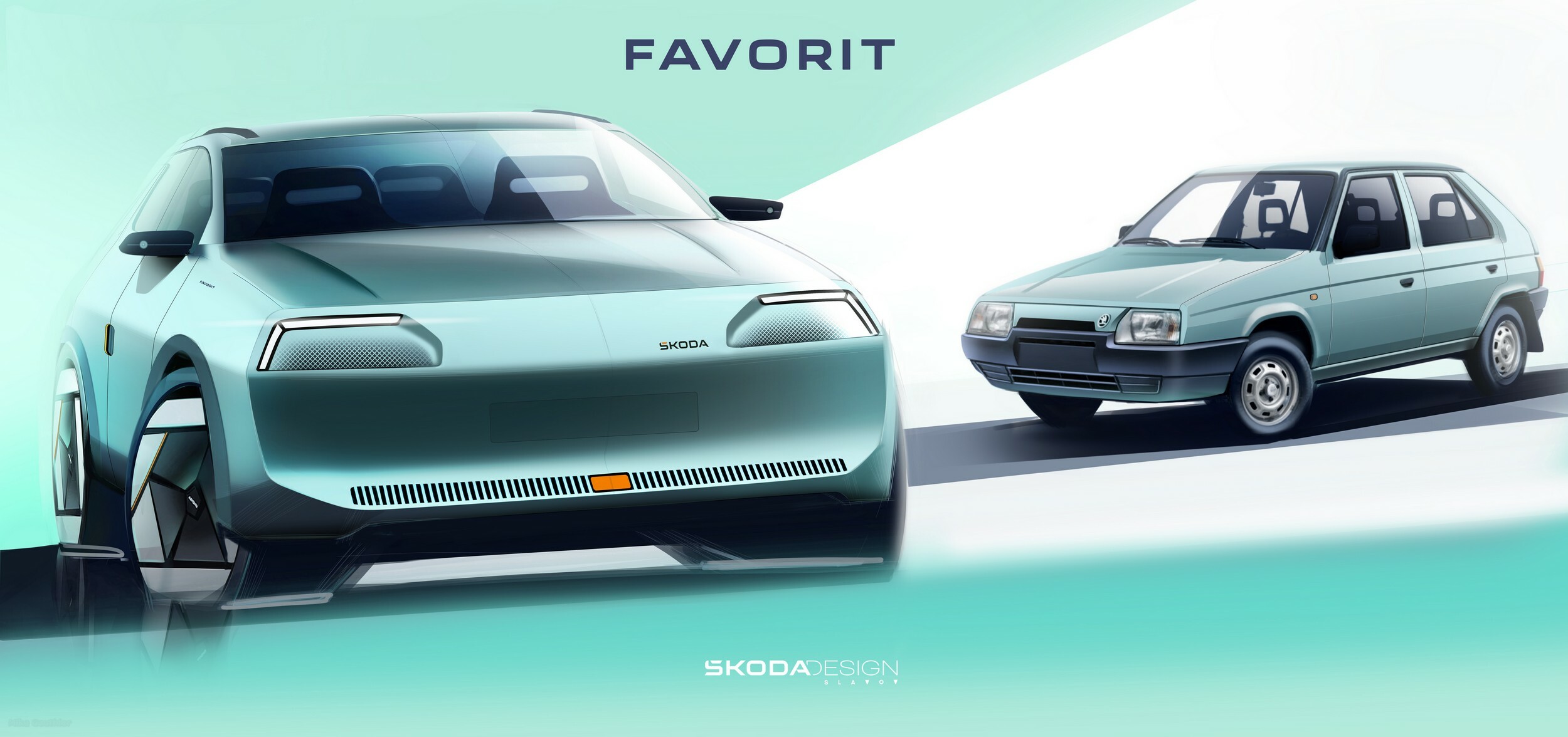 Skoda Favorit by Ljudmil Slavov (2025) – Design Sketch