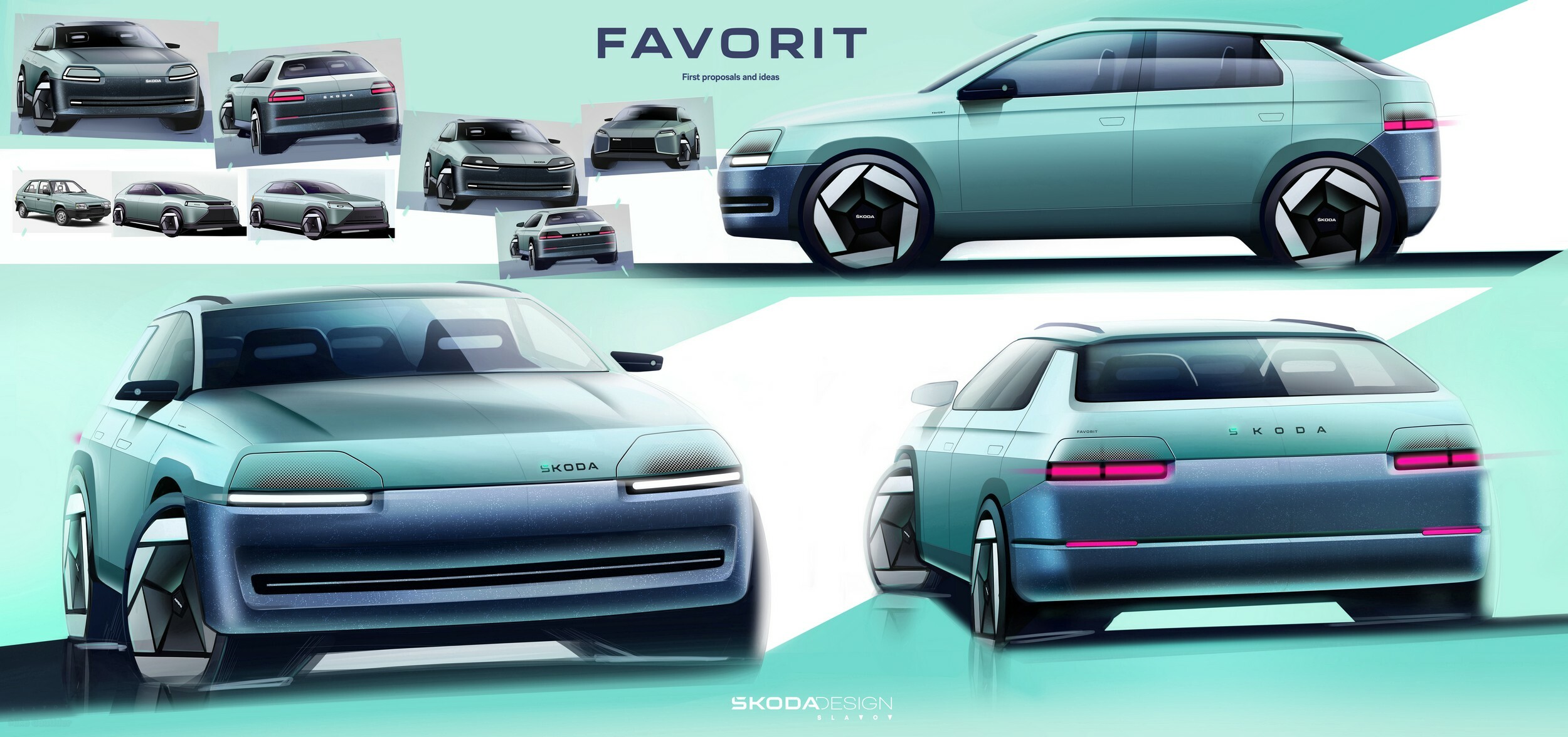 Skoda Favorit by Ljudmil Slavov (2025) – Design Sketch