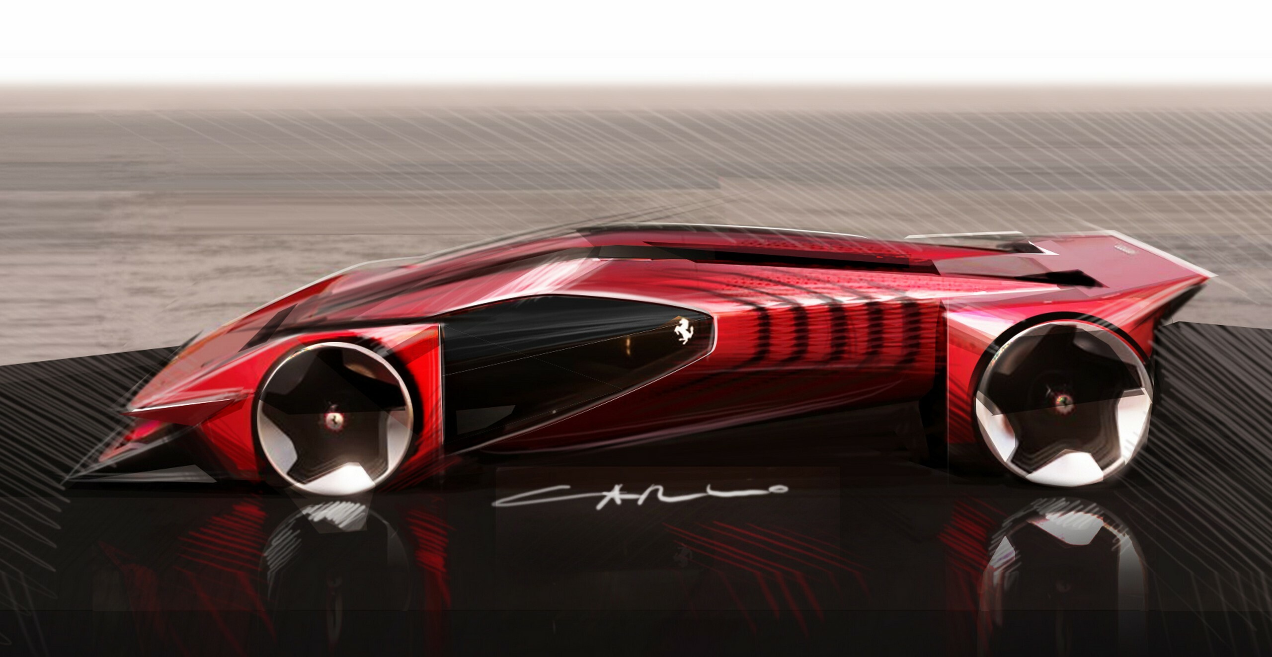 Ferrari F76 Hypercar Concept (2025) – Design Sketch