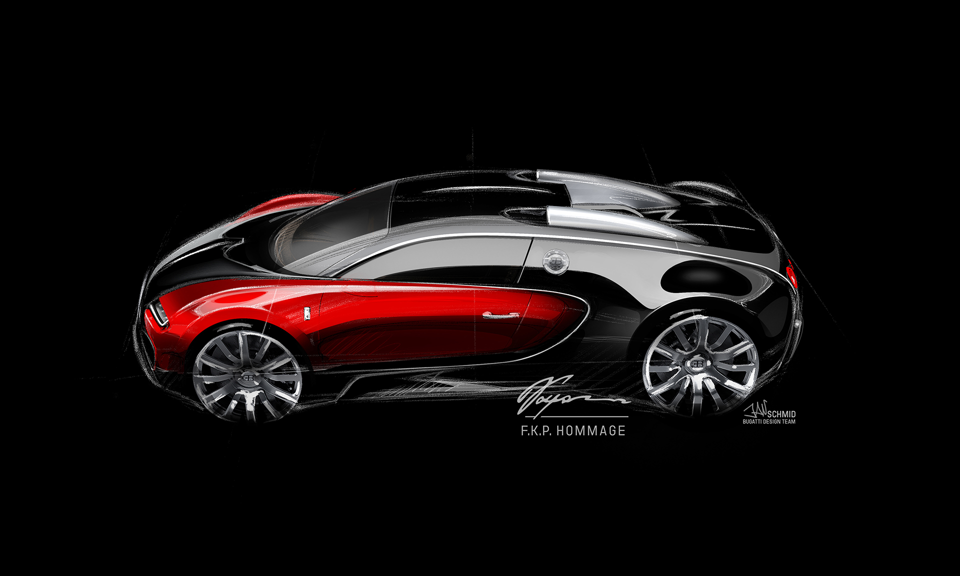 Bugatti Veyron F.K.P. Hommage (2026) – Design Sketch