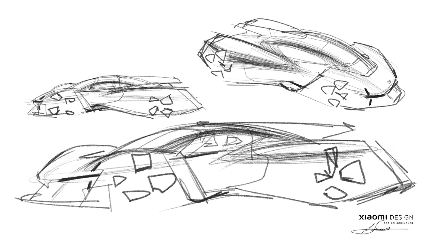 Xiaomi Vision GT (2026) – Design Sketch by Adrian Schindler