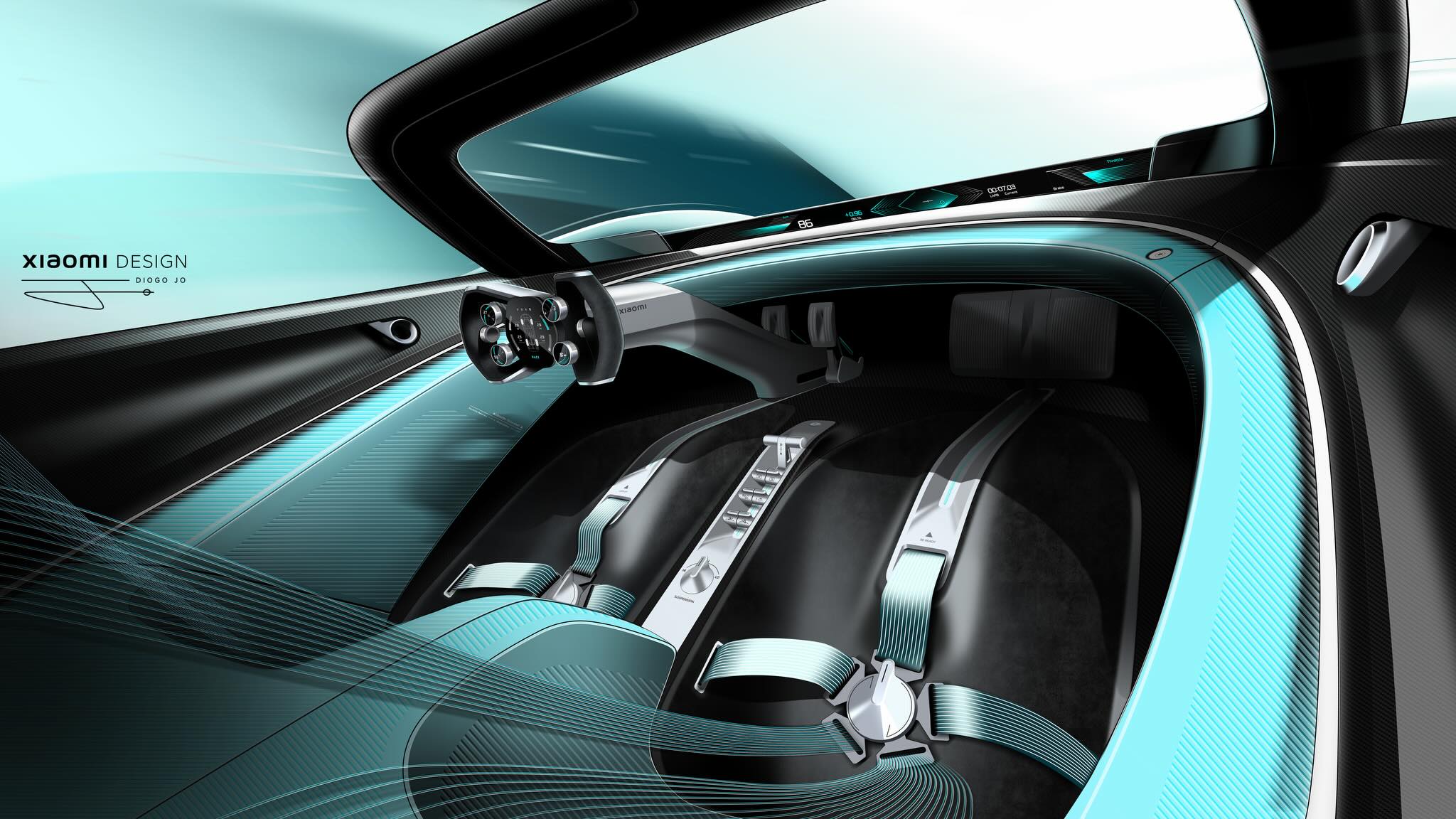 Xiaomi Vision GT (2026) – Interior Design Sketch by Diogo Jo