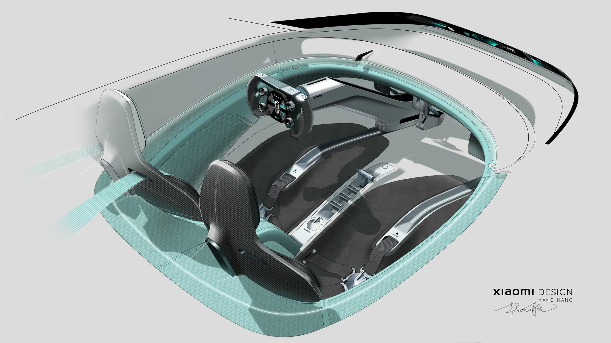 Xiaomi Vision GT (2026) – Interior Design Sketch by Yang Hang