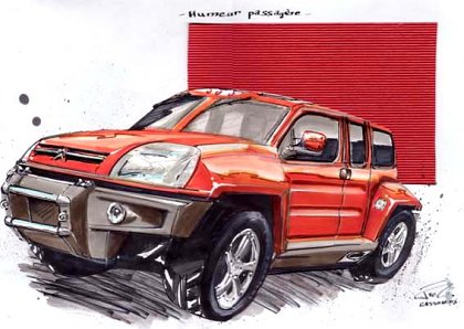 Citroen Bourlingueur (Sbarro), 2003 - Design Sketch