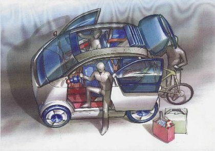 Pininfarina Metrocubo, 1999 - Design Sketch