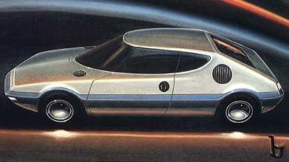 NSU Trapeze (Bertone), 1973 - Design sketch