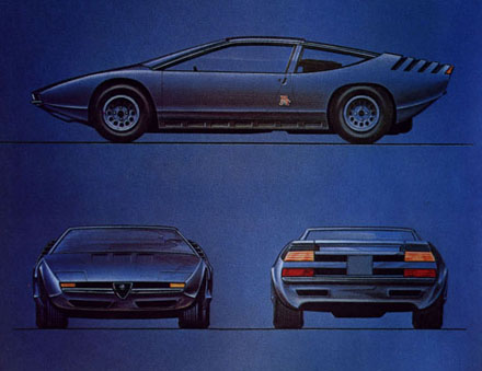 Alfa Romeo 33 Iguana (ItalDesign), 1968 - Design Sketch
