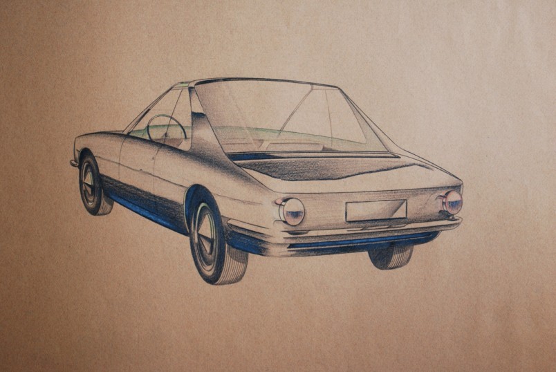 Austin Healey 3000 (Pininfarina), 1962 - Design Sketch