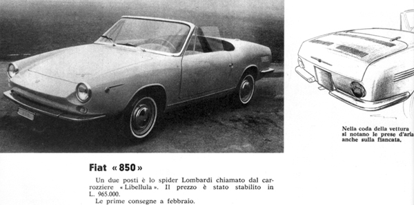 Fiat 850 Libellula (Francis Lombardi), 1964
