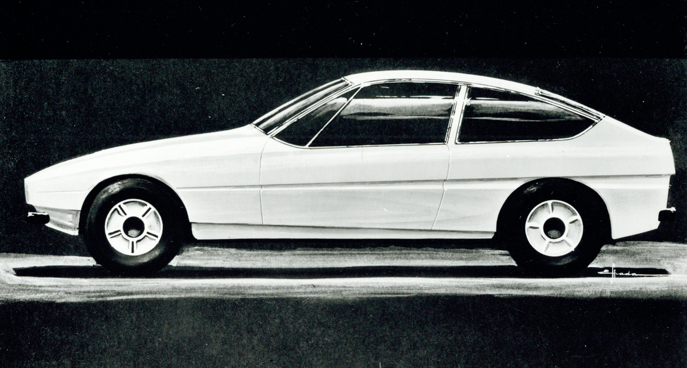 Volvo GTZ 2000 (Zagato), 1969 – Design Sketch by Ercole Spada