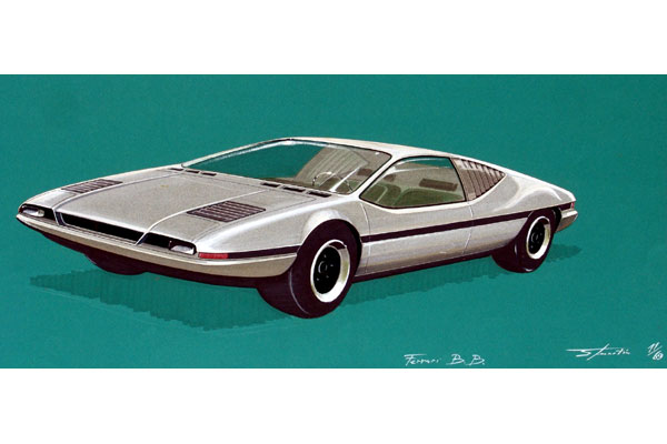 Ferrari Berlinetta Boxer (Pininfarina), Design sketch 1969