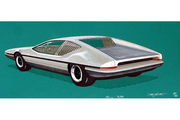Ferrari Berlinetta Boxer (Pininfarina), Design sketch 1969