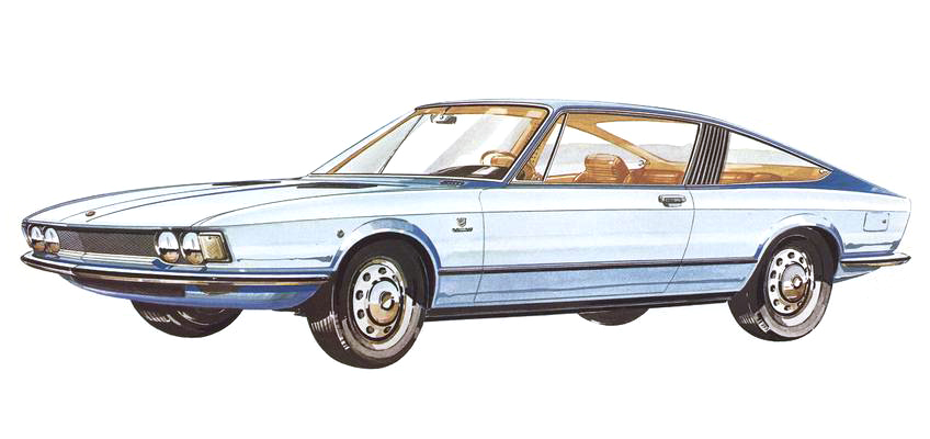 Fiat 128 Coupé (Moretti), 1969 - Illustration: Dany Brawand