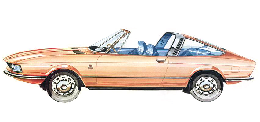 Fiat 128 Roadster (Moretti), 1969 - Illustration: Dany Brawand