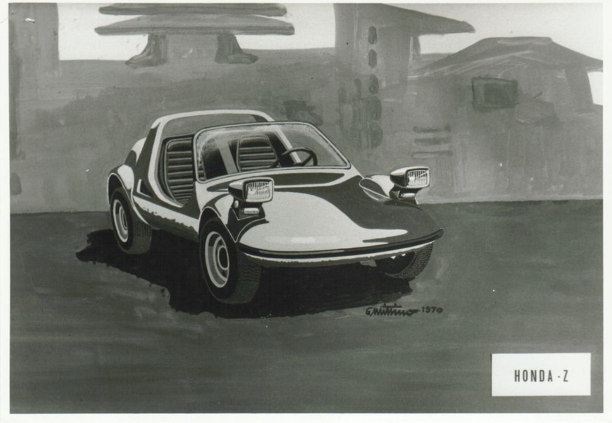 Honda Hondina (Zagato), 1970 – Design Sketch by Giuseppe Mittino