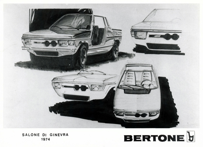 Fiat 127 Village (Bertone), 1974 - Design Sketches